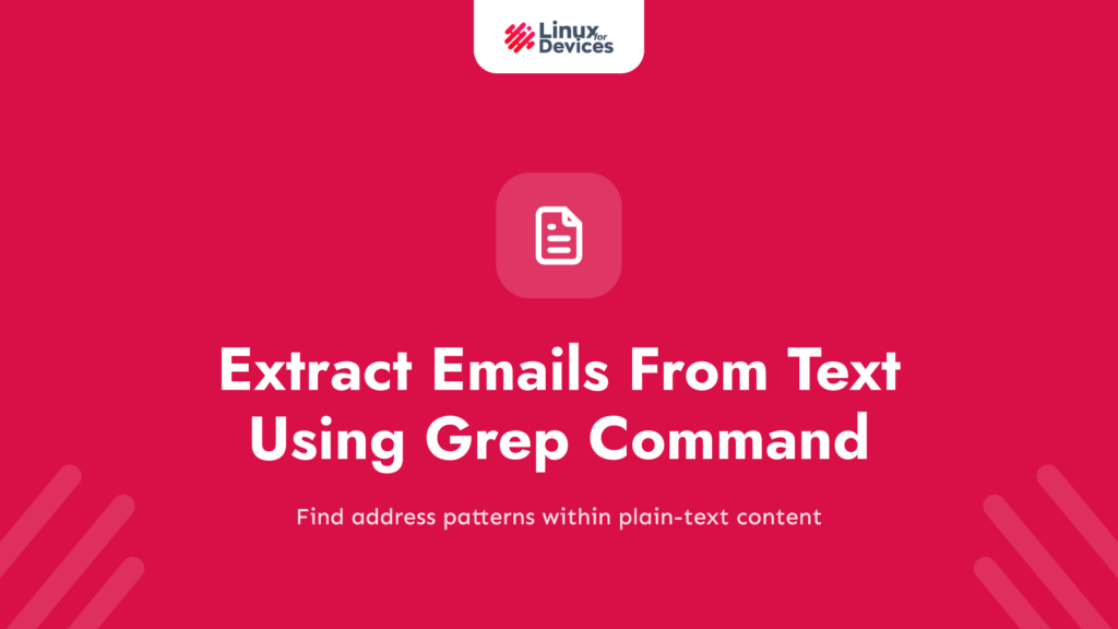 Extract Emails From a Text File Using Grep Command