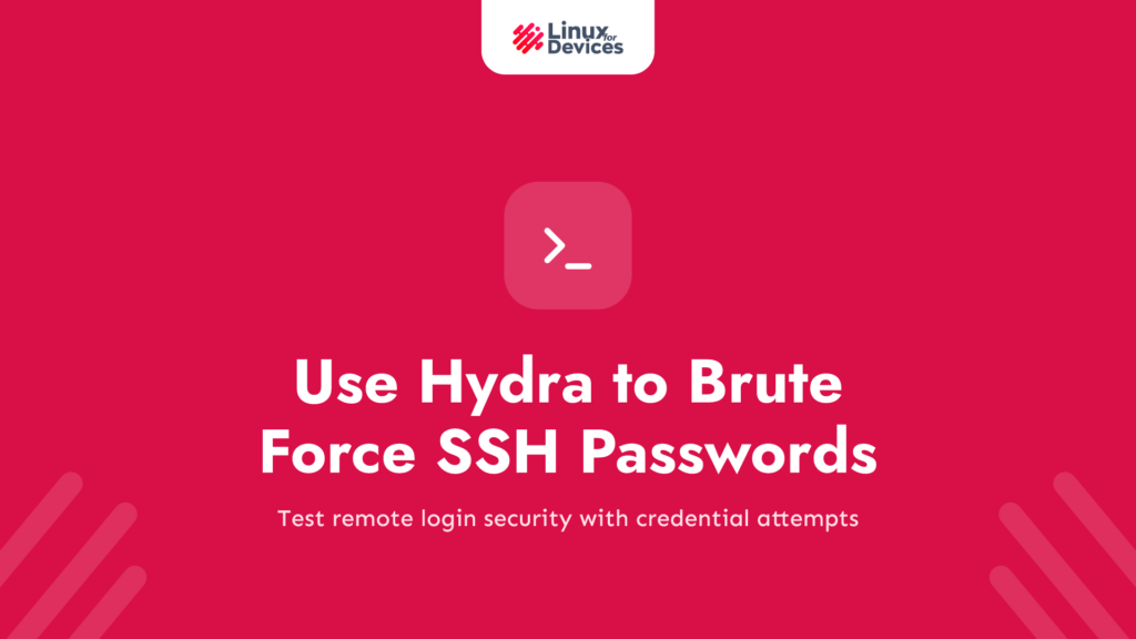 How to use Hydra to Brute Force SSH passwords?