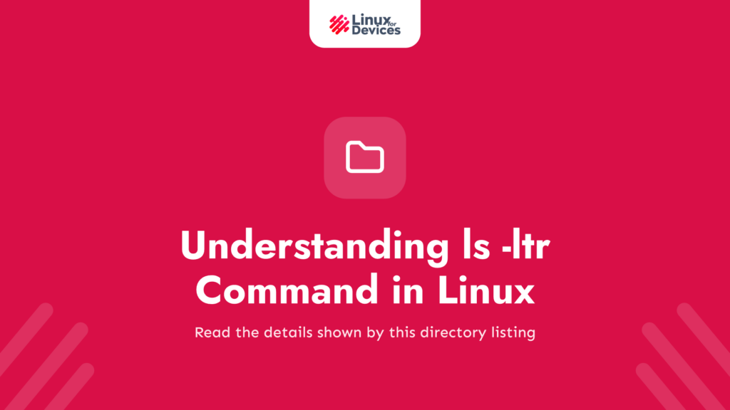 Understanding ls -ltr command in Linux