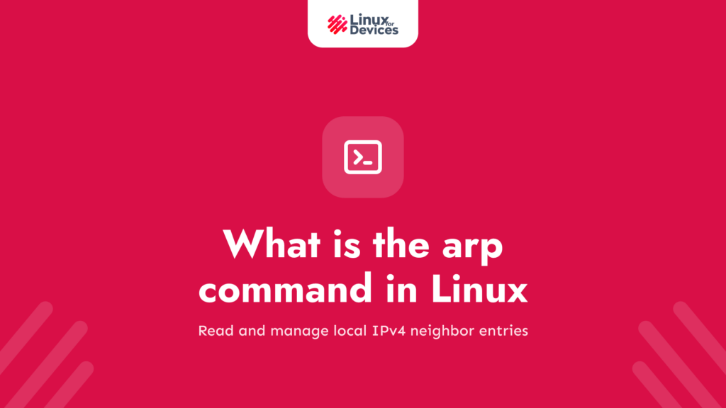 What is the arp command in Linux?