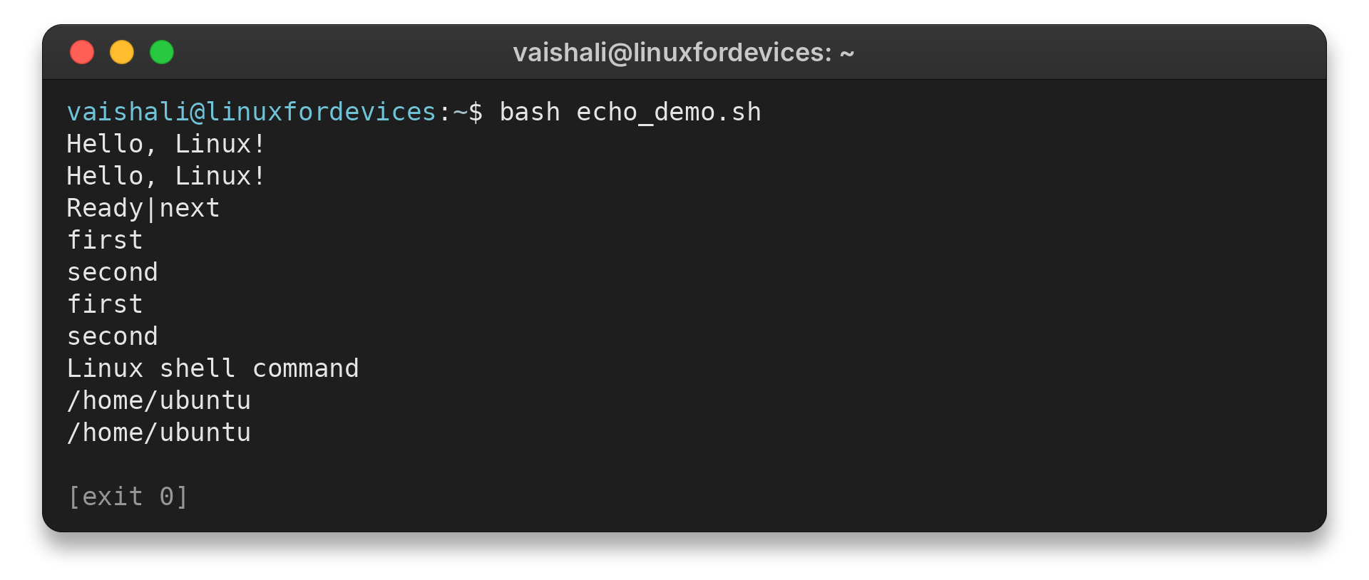 Bash echo and printf terminal output
